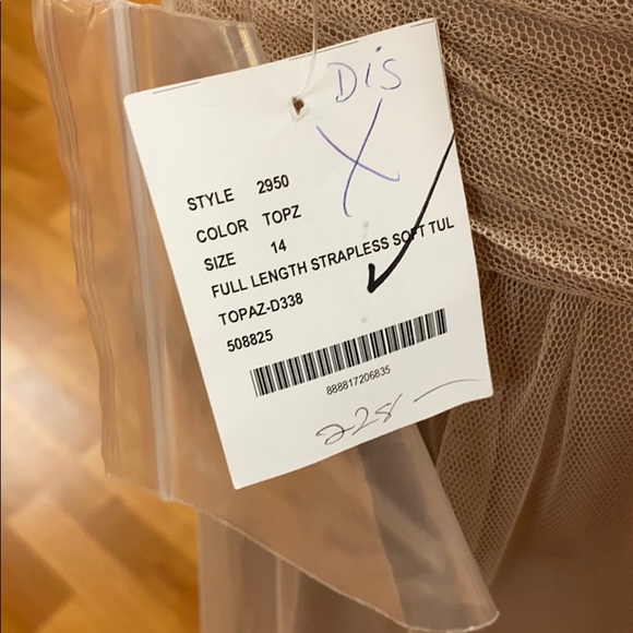 ✔️ Taupe full length strapless bridesmaid dre… - Picture 7 of 9